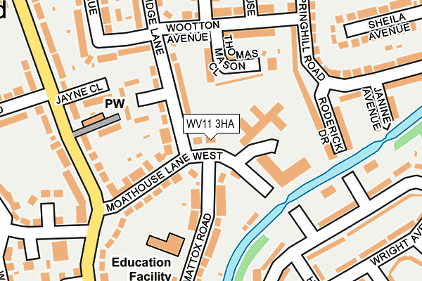 WV11 3HA map - OS OpenMap – Local (Ordnance Survey) WV11 3HA map - OS OpenMap – Local (Ordnance Survey)