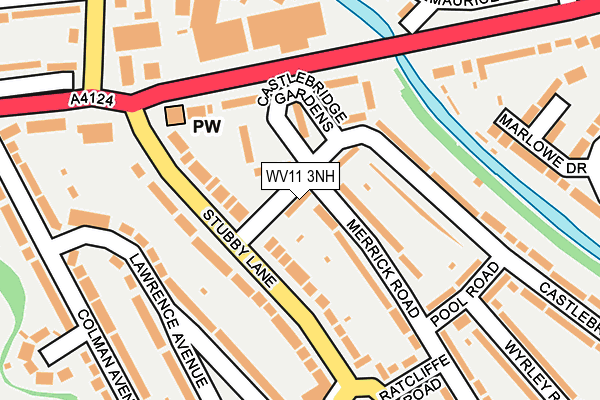 WV11 3NH map - OS OpenMap – Local (Ordnance Survey) WV11 3NH map - OS OpenMap – Local (Ordnance Survey)