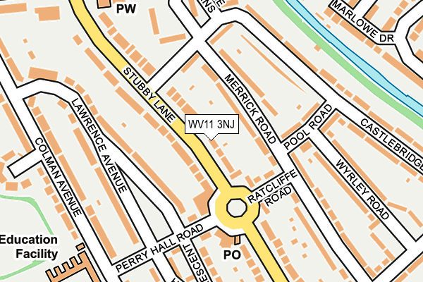 WV11 3NJ map - OS OpenMap – Local (Ordnance Survey) WV11 3NJ map - OS OpenMap – Local (Ordnance Survey)