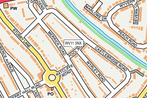 WV11 3NX map - OS OpenMap – Local (Ordnance Survey) WV11 3NX map - OS OpenMap – Local (Ordnance Survey)