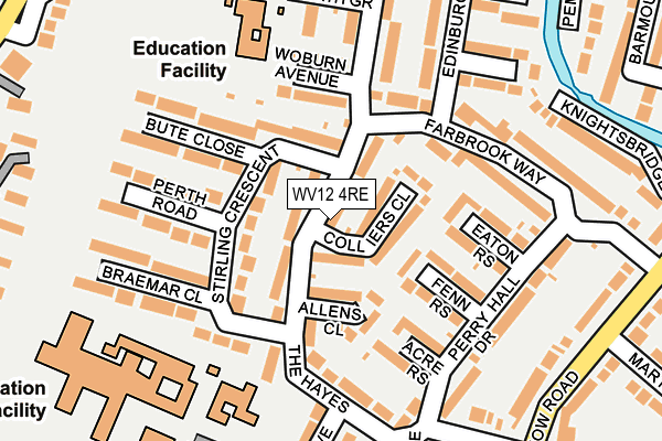 WV12 4RE map - OS OpenMap – Local (Ordnance Survey) WV12 4RE map - OS OpenMap – Local (Ordnance Survey)