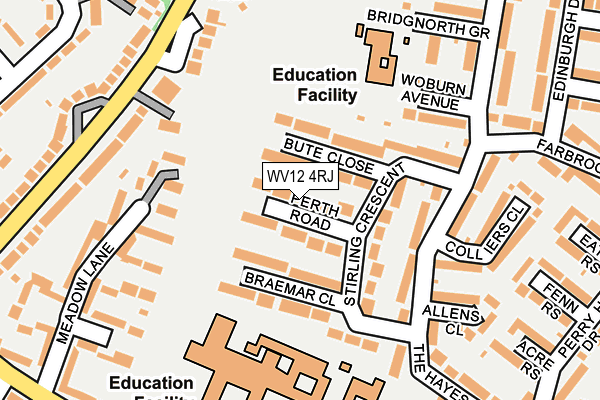WV12 4RJ map - OS OpenMap – Local (Ordnance Survey) WV12 4RJ map - OS OpenMap – Local (Ordnance Survey)