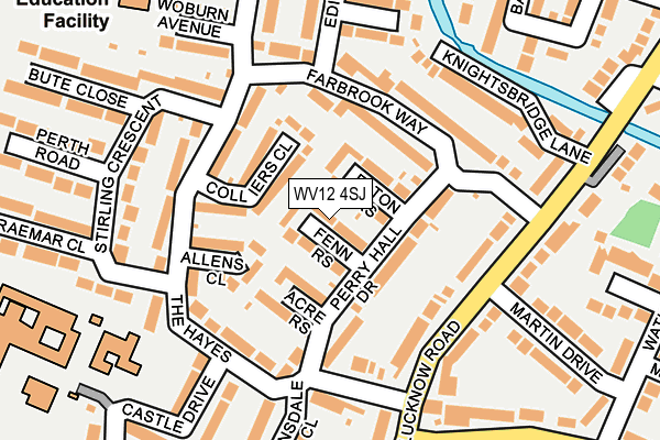 WV12 4SJ map - OS OpenMap – Local (Ordnance Survey) WV12 4SJ map - OS OpenMap – Local (Ordnance Survey)