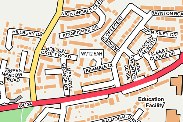 WV12 5AH map - OS OpenMap – Local (Ordnance Survey) WV12 5AH map - OS OpenMap – Local (Ordnance Survey)