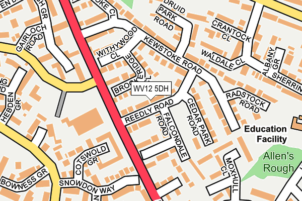 WV12 5DH map - OS OpenMap – Local (Ordnance Survey) WV12 5DH map - OS OpenMap – Local (Ordnance Survey)