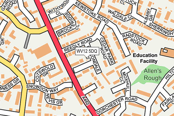 WV12 5DQ map - OS OpenMap – Local (Ordnance Survey) WV12 5DQ map - OS OpenMap – Local (Ordnance Survey)