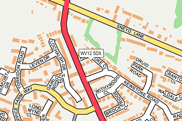 WV12 5DX map - OS OpenMap – Local (Ordnance Survey) WV12 5DX map - OS OpenMap – Local (Ordnance Survey)