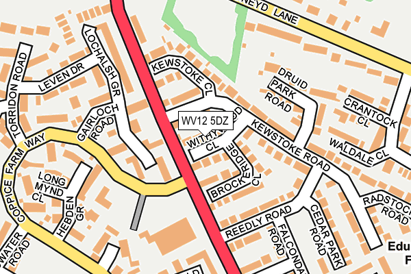 WV12 5DZ map - OS OpenMap – Local (Ordnance Survey) WV12 5DZ map - OS OpenMap – Local (Ordnance Survey)