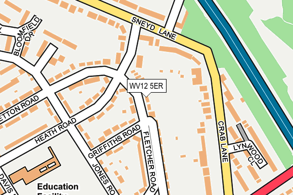 WV12 5ER map - OS OpenMap – Local (Ordnance Survey) WV12 5ER map - OS OpenMap – Local (Ordnance Survey)