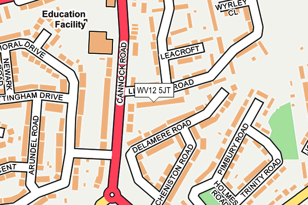 WV12 5JT map - OS OpenMap – Local (Ordnance Survey) WV12 5JT map - OS OpenMap – Local (Ordnance Survey)
