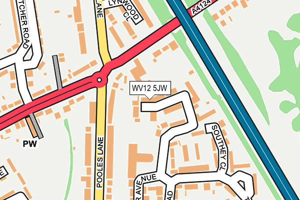 WV12 5JW map - OS OpenMap – Local (Ordnance Survey) WV12 5JW map - OS OpenMap – Local (Ordnance Survey)