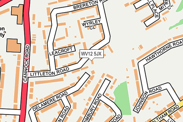 WV12 5JX map - OS OpenMap – Local (Ordnance Survey) WV12 5JX map - OS OpenMap – Local (Ordnance Survey)