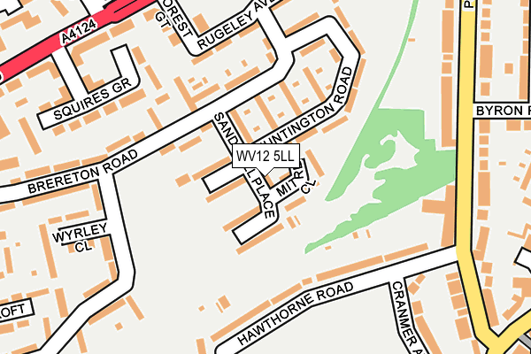 WV12 5LL map - OS OpenMap – Local (Ordnance Survey) WV12 5LL map - OS OpenMap – Local (Ordnance Survey)