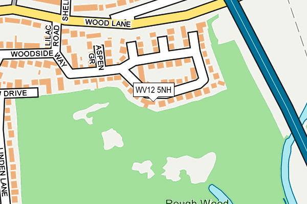 WV12 5NH map - OS OpenMap – Local (Ordnance Survey) WV12 5NH map - OS OpenMap – Local (Ordnance Survey)