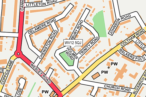 WV12 5QJ map - OS OpenMap – Local (Ordnance Survey) WV12 5QJ map - OS OpenMap – Local (Ordnance Survey)
