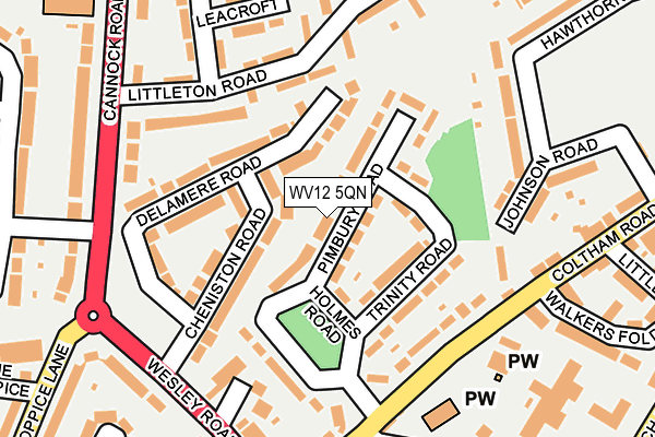 WV12 5QN map - OS OpenMap – Local (Ordnance Survey) WV12 5QN map - OS OpenMap – Local (Ordnance Survey)