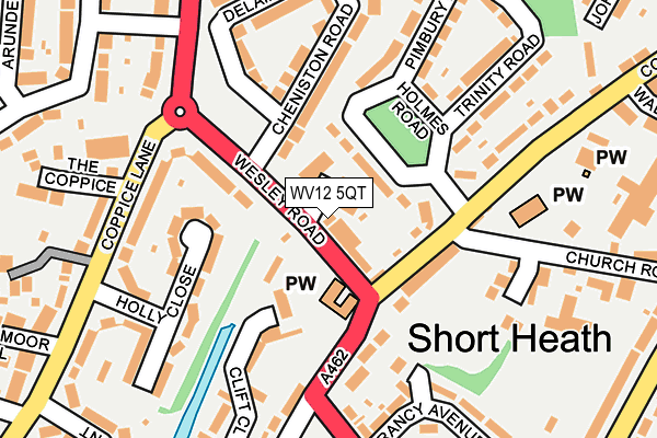 WV12 5QT map - OS OpenMap – Local (Ordnance Survey) WV12 5QT map - OS OpenMap – Local (Ordnance Survey)