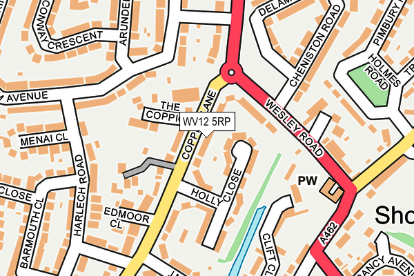 WV12 5RP map - OS OpenMap – Local (Ordnance Survey) WV12 5RP map - OS OpenMap – Local (Ordnance Survey)
