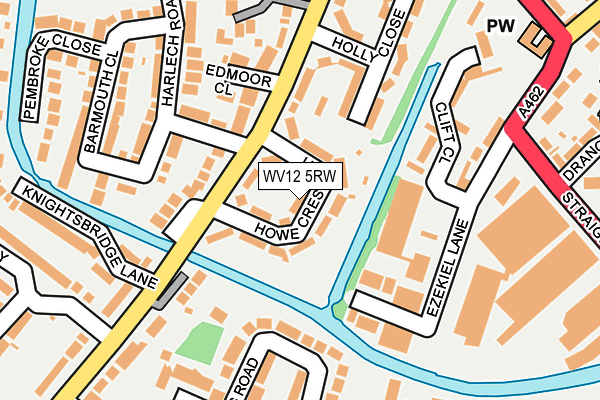 WV12 5RW map - OS OpenMap – Local (Ordnance Survey) WV12 5RW map - OS OpenMap – Local (Ordnance Survey)