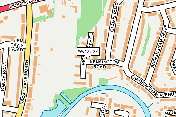 WV12 5SZ map - OS OpenMap – Local (Ordnance Survey) WV12 5SZ map - OS OpenMap – Local (Ordnance Survey)