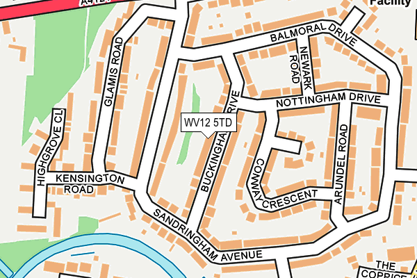 WV12 5TD map - OS OpenMap – Local (Ordnance Survey) WV12 5TD map - OS OpenMap – Local (Ordnance Survey)