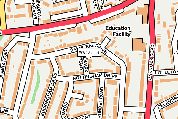 WV12 5TS map - OS OpenMap – Local (Ordnance Survey) WV12 5TS map - OS OpenMap – Local (Ordnance Survey)