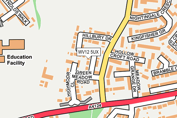 WV12 5UX map - OS OpenMap – Local (Ordnance Survey) WV12 5UX map - OS OpenMap – Local (Ordnance Survey)