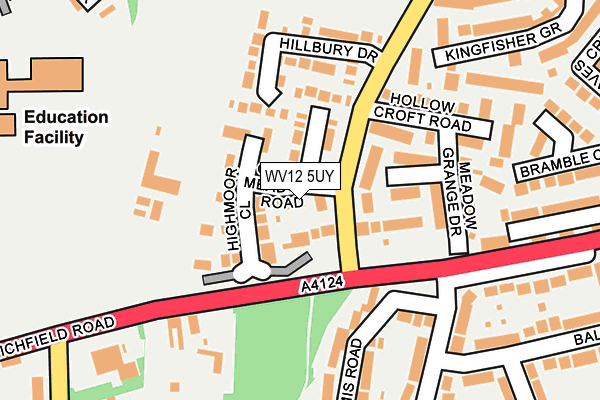 WV12 5UY map - OS OpenMap – Local (Ordnance Survey)