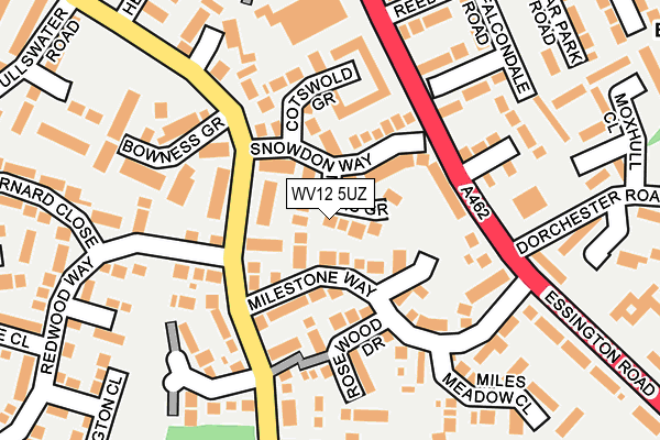 WV12 5UZ map - OS OpenMap – Local (Ordnance Survey) WV12 5UZ map - OS OpenMap – Local (Ordnance Survey)