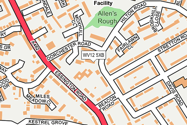WV12 5XB map - OS OpenMap – Local (Ordnance Survey) WV12 5XB map - OS OpenMap – Local (Ordnance Survey)