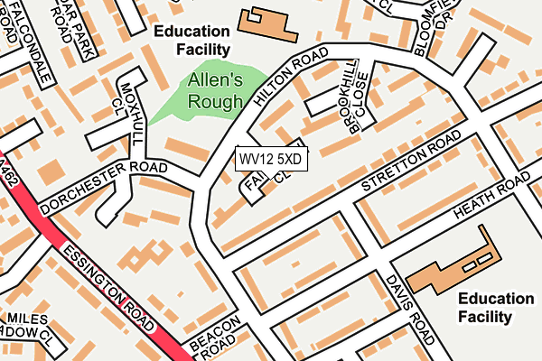 WV12 5XD map - OS OpenMap – Local (Ordnance Survey) WV12 5XD map - OS OpenMap – Local (Ordnance Survey)