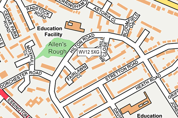 WV12 5XG map - OS OpenMap – Local (Ordnance Survey) WV12 5XG map - OS OpenMap – Local (Ordnance Survey)