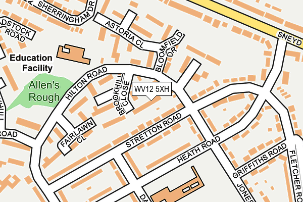 WV12 5XH map - OS OpenMap – Local (Ordnance Survey) WV12 5XH map - OS OpenMap – Local (Ordnance Survey)