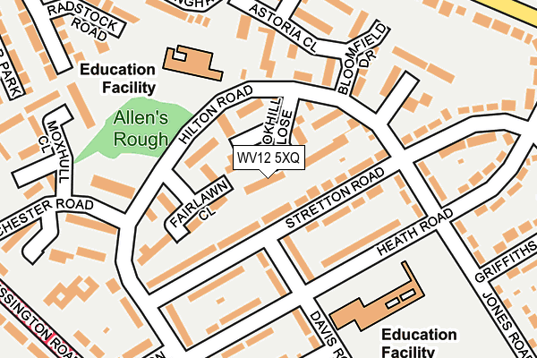 WV12 5XQ map - OS OpenMap – Local (Ordnance Survey) WV12 5XQ map - OS OpenMap – Local (Ordnance Survey)