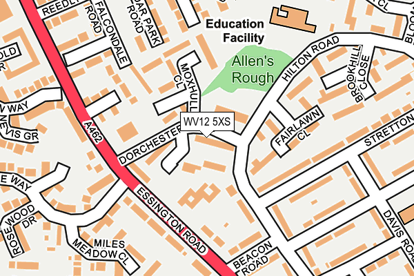 WV12 5XS map - OS OpenMap – Local (Ordnance Survey) WV12 5XS map - OS OpenMap – Local (Ordnance Survey)