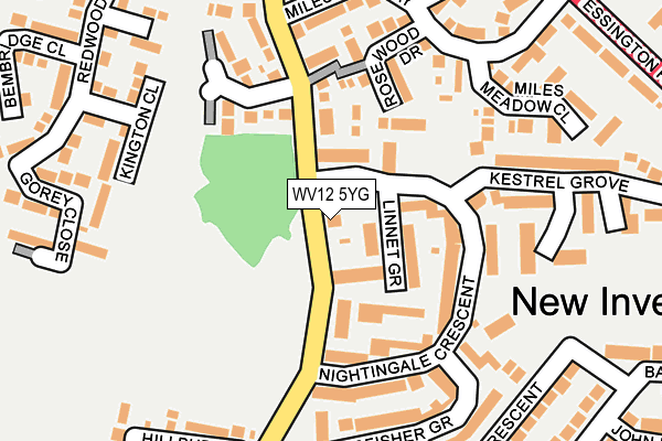 WV12 5YG map - OS OpenMap – Local (Ordnance Survey) WV12 5YG map - OS OpenMap – Local (Ordnance Survey)