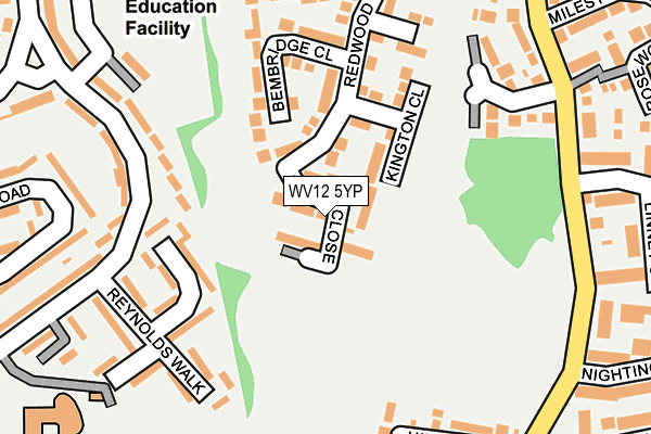 WV12 5YP map - OS OpenMap – Local (Ordnance Survey) WV12 5YP map - OS OpenMap – Local (Ordnance Survey)