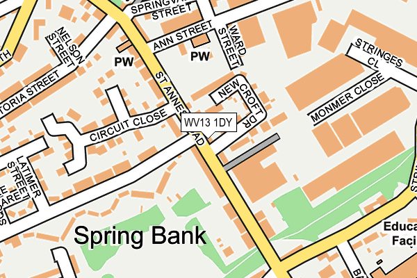 WV13 1DY map - OS OpenMap – Local (Ordnance Survey) WV13 1DY map - OS OpenMap – Local (Ordnance Survey)