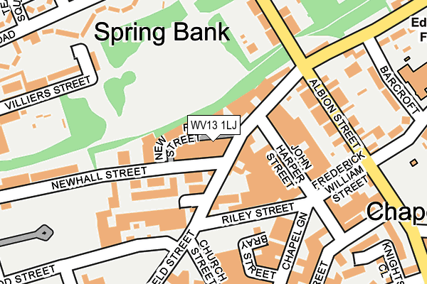 WV13 1LJ map - OS OpenMap – Local (Ordnance Survey) WV13 1LJ map - OS OpenMap – Local (Ordnance Survey)