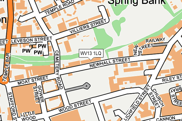 WV13 1LQ map - OS OpenMap – Local (Ordnance Survey) WV13 1LQ map - OS OpenMap – Local (Ordnance Survey)