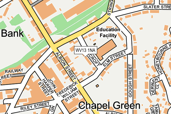 WV13 1NA map - OS OpenMap – Local (Ordnance Survey) WV13 1NA map - OS OpenMap – Local (Ordnance Survey)