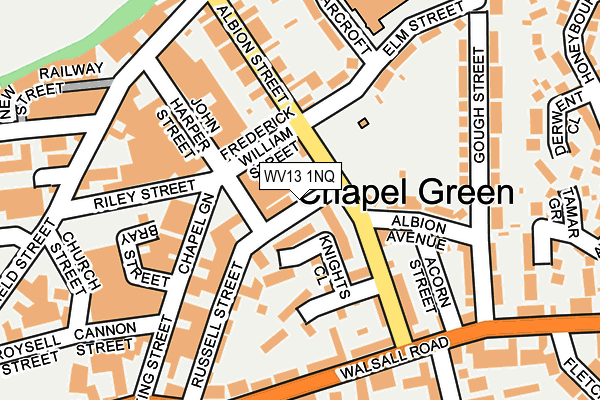 WV13 1NQ map - OS OpenMap – Local (Ordnance Survey) WV13 1NQ map - OS OpenMap – Local (Ordnance Survey)