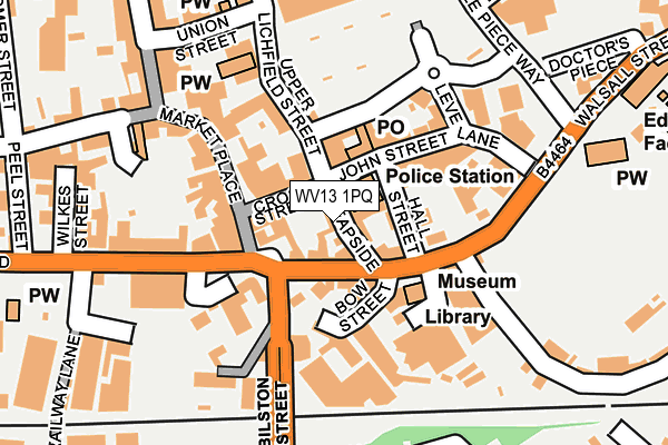 WV13 1PQ map - OS OpenMap – Local (Ordnance Survey) WV13 1PQ map - OS OpenMap – Local (Ordnance Survey)