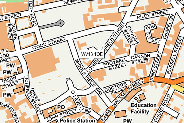 WV13 1QE map - OS OpenMap – Local (Ordnance Survey) WV13 1QE map - OS OpenMap – Local (Ordnance Survey)