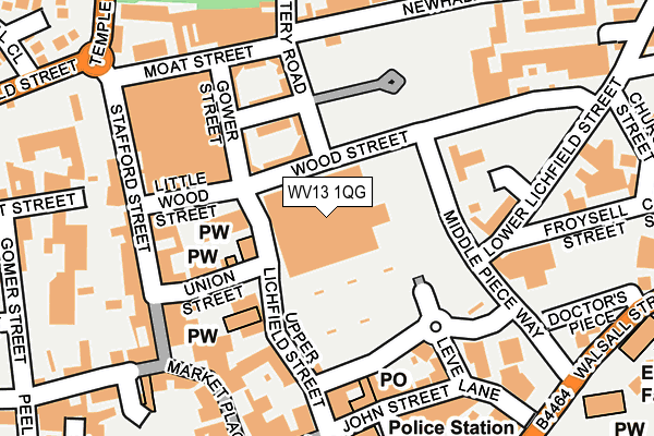 WV13 1QG map - OS OpenMap – Local (Ordnance Survey) WV13 1QG map - OS OpenMap – Local (Ordnance Survey)