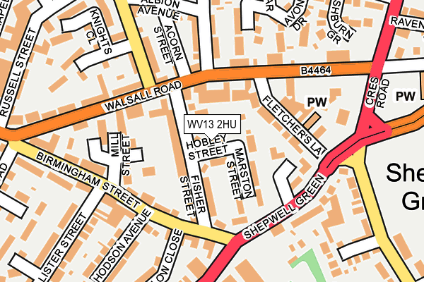 WV13 2HU map - OS OpenMap – Local (Ordnance Survey) WV13 2HU map - OS OpenMap – Local (Ordnance Survey)