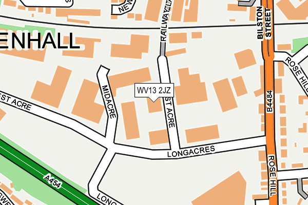 WV13 2JZ map - OS OpenMap – Local (Ordnance Survey) WV13 2JZ map - OS OpenMap – Local (Ordnance Survey)