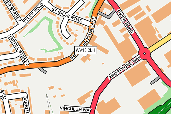 WV13 2LH map - OS OpenMap – Local (Ordnance Survey) WV13 2LH map - OS OpenMap – Local (Ordnance Survey)