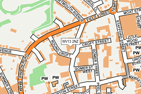 WV13 2NZ map - OS OpenMap – Local (Ordnance Survey) WV13 2NZ map - OS OpenMap – Local (Ordnance Survey)