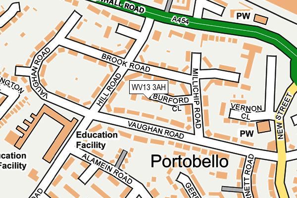 WV13 3AH map - OS OpenMap – Local (Ordnance Survey) WV13 3AH map - OS OpenMap – Local (Ordnance Survey)